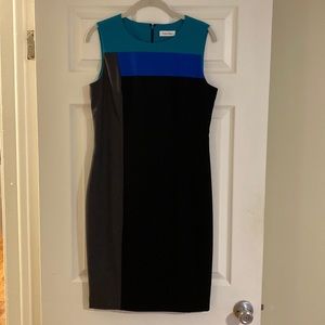 Calvin Klein color block dress, new w/o tags